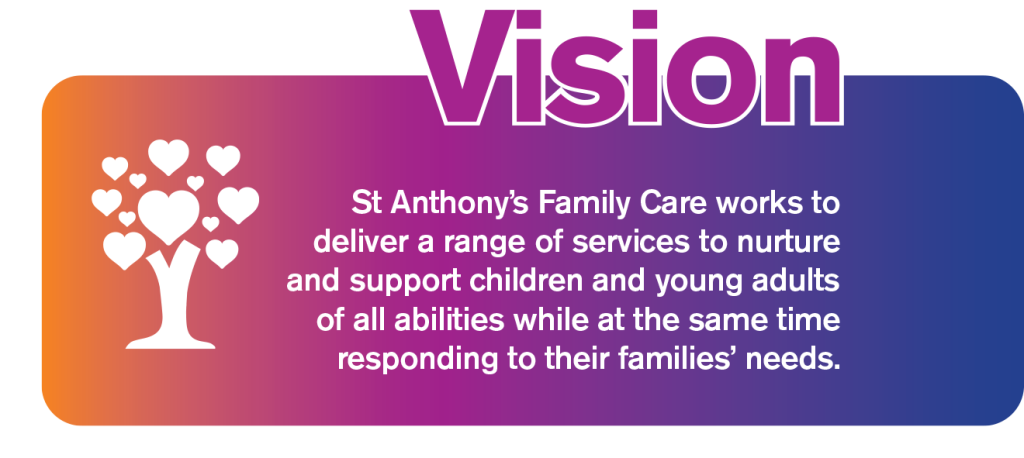 A list of St Anthony's Vision, Mission & Values